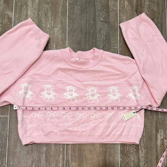 Forever 21 Pink Teddy Bear Sweater - Picture 5 of 7